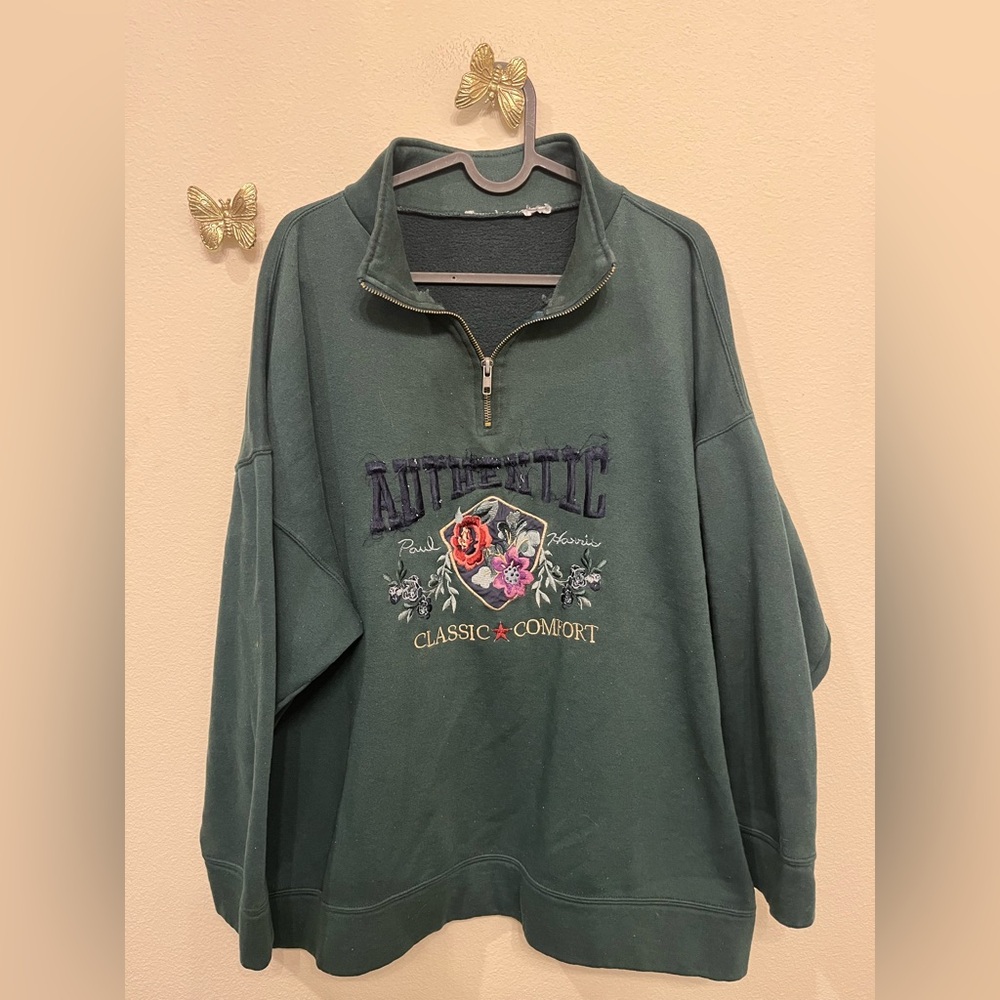 Authentic Women's Classic Comfort Green Sweater - Picture 1 of 4